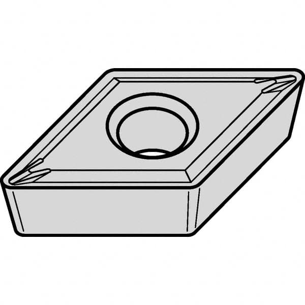 Kennametal - DCMT21.51 LF Grade KCM15B Carbide Turning Insert - TiOCN Finish, 55° Diamond, 1/4" Inscr Circle, 3/32" Thick, 1/64" Corner Radius - Benchmark Tooling