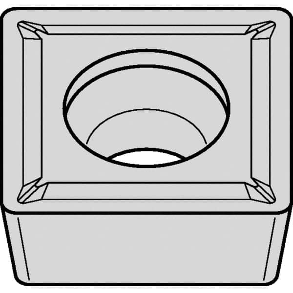 Kennametal - SCMT431 LF Grade KCP25 Carbide Turning Insert - TiCN/Al2O3 Finish, 90° Square, 1/2" Inscr Circle, 3/16" Thick, 1/64" Corner Radius - Benchmark Tooling