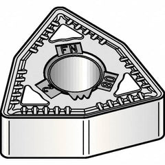 Kennametal - WNMG432 FN Grade KCP10B Carbide Turning Insert - TiOCN Finish, 80° Trigon, 1/2" Inscr Circle, 3/16" Thick, 1/32" Corner Radius - Benchmark Tooling