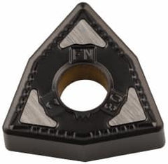 Kennametal - WNMG432 FN Grade KCK05 Carbide Turning Insert - TiCN/Al2O3 Finish, 80° Trigon, 1/2" Inscr Circle, 3/16" Thick, 1/32" Corner Radius - Benchmark Tooling