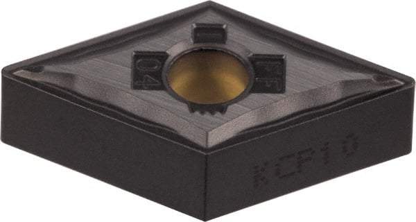 Kennametal - DNMG441 MP Grade KCM25 Carbide Turning Insert - TiN/TiCN/Al2O3 Finish, 55° Diamond, 1/2" Inscr Circle, 1/4" Thick, 1/64" Corner Radius - Benchmark Tooling