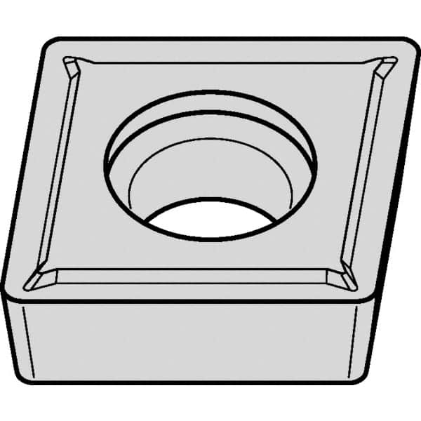 Kennametal - CCMT432 LF Grade KCP25B Carbide Turning Insert - TiOCN Finish, 80° Diamond, 1/2" Inscr Circle, 3/16" Thick, 1/32" Corner Radius - Benchmark Tooling