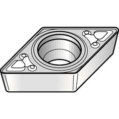 Kennametal - DCMT32.53 MF Grade KCP25B Carbide Turning Insert - TiCN/Al2O3/TiOCN Finish, 55° Diamond, 3/8" Inscr Circle, 5/32" Thick, 3/64" Corner Radius - Benchmark Tooling