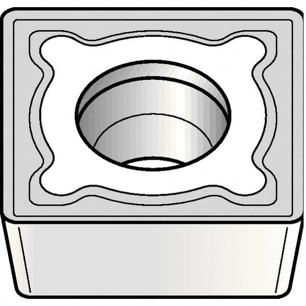 Kennametal - SCMT32.52 MF Grade KCP25B Carbide Turning Insert - TiCN/Al2O3/TiOCN Finish, 90° Square, 3/8" Inscr Circle, 5/32" Thick, 1/32" Corner Radius - Benchmark Tooling