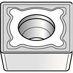 Kennametal - SCMT32.52 MF Grade KCP25B Carbide Turning Insert - TiCN/Al2O3/TiOCN Finish, 90° Square, 3/8" Inscr Circle, 5/32" Thick, 1/32" Corner Radius - Benchmark Tooling