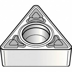 Kennametal - TPMT32.52 MF Grade KCM25B Carbide Turning Insert - TiOCN Finish, 60° Triangle, 3/8" Inscr Circle, 5/32" Thick, 1/32" Corner Radius - Benchmark Tooling
