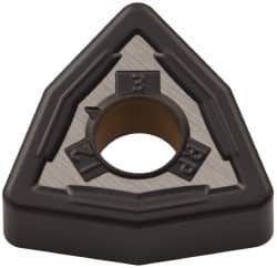 Kennametal - WNMG433 RP Grade KCP30 Carbide Turning Insert - TiCN/Al2O3 Finish, 80° Trigon, 1/2" Inscr Circle, 3/16" Thick, 3/64" Corner Radius - Benchmark Tooling