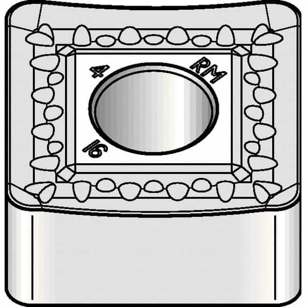 Kennametal - SNMM433 RM Grade KCP25 Carbide Turning Insert - TiCN/Al2O3 Finish, 90° Square, 1/2" Inscr Circle, 3/16" Thick, 3/64" Corner Radius - Benchmark Tooling