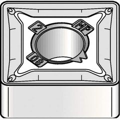 Kennametal - SNMG433 MP Grade KCM35 Carbide Turning Insert - TiN/TiCN/Al2O3 Finish, 90° Square, 1/2" Inscr Circle, 3/16" Thick, 3/64" Corner Radius - Benchmark Tooling