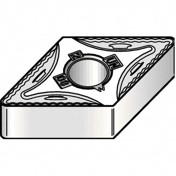 Kennametal - DNMG332 UN Grade KCK15B Carbide Turning Insert - TiCN/Al2O3/TiOCN Finish, 55° Diamond, 3/8" Inscr Circle, 3/16" Thick, 1/32" Corner Radius - Benchmark Tooling