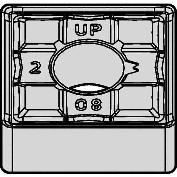 Kennametal - SNMG432 UP Grade KCM35 Carbide Turning Insert - TiN/TiCN/Al2O3 Finish, 90° Square, 1/2" Inscr Circle, 3/16" Thick, 1/32" Corner Radius - Benchmark Tooling