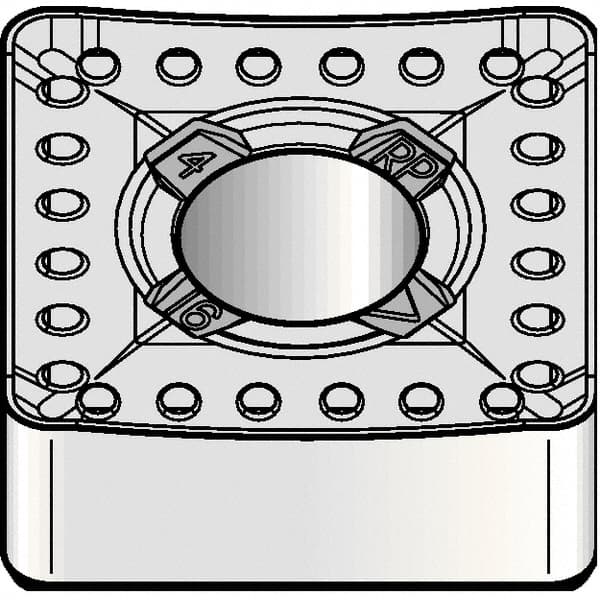 Kennametal - SNMM432 RP Grade KCM35 Carbide Turning Insert - TiN/TiCN/Al2O3 Finish, 90° Square, 1/2" Inscr Circle, 3/16" Thick, 1/32" Corner Radius - Benchmark Tooling