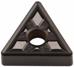 Kennametal - TNMG332 UP Grade KCM25 Carbide Turning Insert - TiCN/Al2O3 Finish, 60° Triangle, 3/8" Inscr Circle, 3/16" Thick, 1/32" Corner Radius - Benchmark Tooling