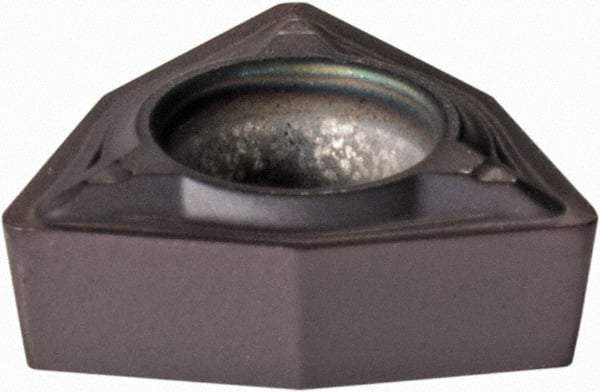 Kennametal - WCMT21.51 FP Grade KCU25 Carbide Turning Insert - TiAlN Finish, 80° Trigon, 1/4" Inscr Circle, 3/32" Thick, 1/64" Corner Radius - Benchmark Tooling