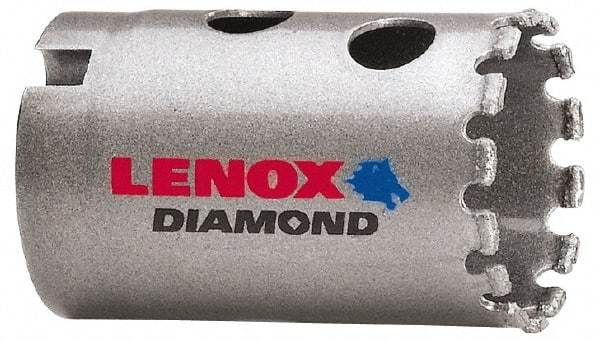 Lenox - 1-1/4" Diam, 1-5/8" Cutting Depth, Hole Saw - Diamond Grit Saw, Continuous Edge - Benchmark Tooling