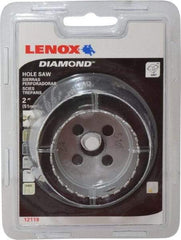 Lenox - 2" Diam, 1-5/8" Cutting Depth, Hole Saw - Diamond Grit Saw, Continuous Edge - Benchmark Tooling