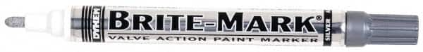 Dykem - Silver Oil-Based Paint Marker - Medium Tip, Oil Based - Benchmark Tooling