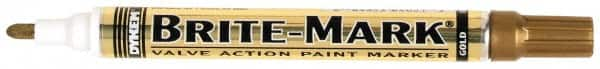 Dykem - Gold Oil-Based Paint Marker - Medium Tip, Oil Based - Benchmark Tooling