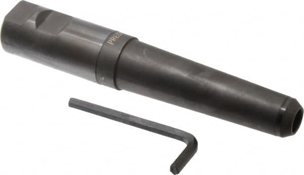 Made in USA - 1-1/4" Shank Diam Straight Shank with Weldon Flat 1/2" Hole End Mill Holder/Adapter - 4" Projection - Exact Industrial Supply