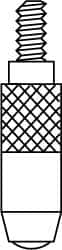SPI - #4-48 Thread, Feeler (Spherical) Drop Indicator Contact Point - Benchmark Tooling
