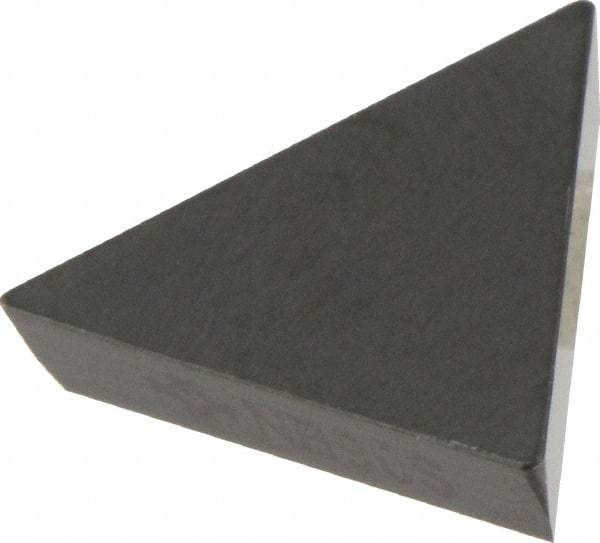 Sumitomo - TPG321 Grade NB90S Ceramic Turning Insert - Al2O3/TiC Finish, 60° Triangle, 3/8" Inscr Circle, 1/8" Thick, 1/64" Corner Radius - Benchmark Tooling