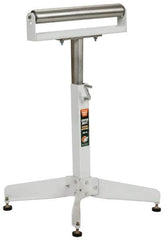 HTC - 16 Inch Long x 32 Inch High Heavy Duty Roller Support - 500 Lbs. Limit, with 1 and 1-3/8 Inch Wide Roller - Benchmark Tooling