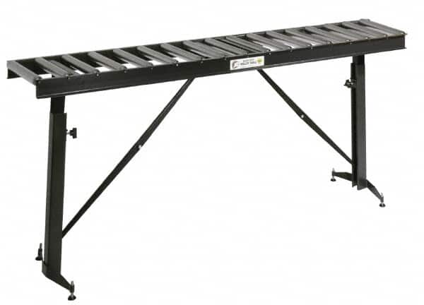 HTC - 66 Inch Long x 43-1/2 Inch High Portable Folding Conveyor - 500 Lbs. Limit, with 17 and 13 Inch Wide Rollers - Benchmark Tooling