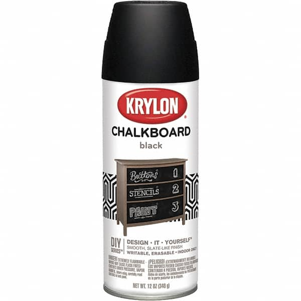 Krylon - Chalkboard Black, Flat, Chalkboard Paint Spray Paint - 12 oz Container - Benchmark Tooling