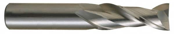 OSG - 15/32", 1-1/4" LOC, 1/2" Shank Diam, 3" OAL, 2 Flute, Solid Carbide Square End Mill - Single End, Uncoated, Spiral Flute, 30° Helix, Centercutting, Right Hand Cut, Right Hand Flute, Series 2022 - Benchmark Tooling