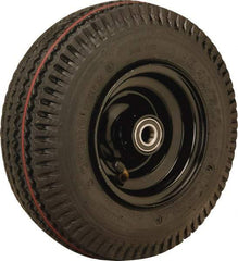 Hamilton - 10 Inch Diameter x 2-3/8 Inch Wide, Rubber Caster Wheel - 480 Lb. Capacity, 3 Inch Hub Length, 5/8 Inch Axle Diameter, Straight Roller Bearing - Benchmark Tooling