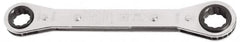 Proto - 15mm x 17mm 12 Point Ratcheting Box Wrench - Double End, 1-7/16" Head Diam x 1/2" Head Thickness, 8" OAL, Steel, Polished Finish - Benchmark Tooling