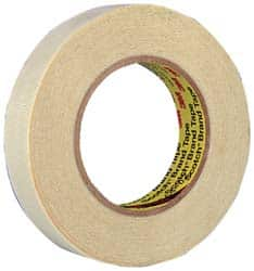 3M - 60 Yd Long x 1-1/2" Wide, Series 361, White Silicone Glass Cloth Tape - 7.5 mil Thick, 182 Lb/In Tensile Strength - Benchmark Tooling