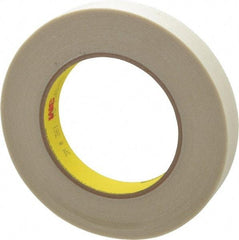 3M - 60 Yd Long x 3/4" Wide, Series 361, White Silicone Glass Cloth Tape - 7.5 mil Thick, 182 Lb/In Tensile Strength - Benchmark Tooling