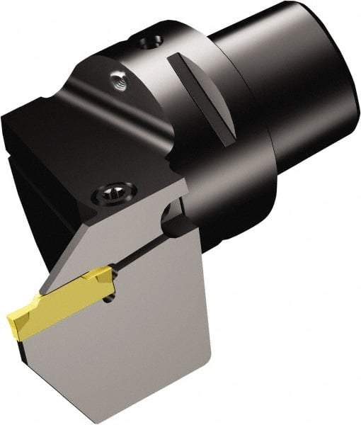 Sandvik Coromant - Cx-R/LF123..B Insert, 50mm Head Length, Modular Grooving Cutting Unit Head - Right Hand Cut, System Size C4, Through Coolant, Series CoroCut 1-2 - Benchmark Tooling