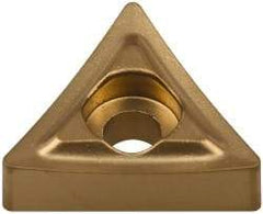 Kennametal - T221 P Grade KC850 Carbide Turning Insert - TiC/TiCN/TiN Finish, 60° Triangle, 1/4" Inscr Circle, 1/8" Thick, 1/64" Corner Radius - Benchmark Tooling