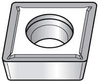 Kennametal - CPMT1.81.51 LF Grade KC5025 Carbide Turning Insert - TiAlN Finish, 80° Diamond, 7/32" Inscr Circle, 3/32" Thick, 1/64" Corner Radius - Benchmark Tooling