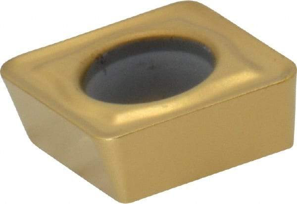 Kennametal - CPMT21.52 MF Grade KC730 Carbide Turning Insert - TiN Finish, 80° Diamond, 1/4" Inscr Circle, 3/32" Thick, 1/32" Corner Radius - Benchmark Tooling