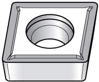 Kennametal - CCGT21.52 LF Grade KC5010 Carbide Turning Insert - TiAlN Finish, 80° Diamond, 1/4" Inscr Circle, 3/32" Thick, 1/32" Corner Radius - Benchmark Tooling