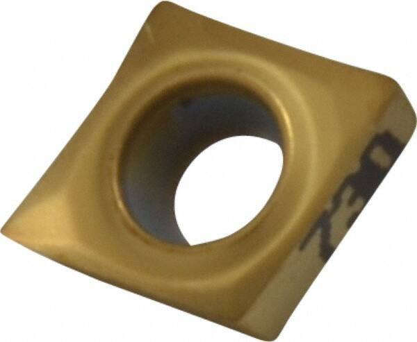 Kennametal - CCGT21.50.5 HP Grade KC730 Carbide Turning Insert - TiN Finish, 80° Diamond, 1/4" Inscr Circle, 3/32" Thick, 0.0079" Corner Radius - Benchmark Tooling