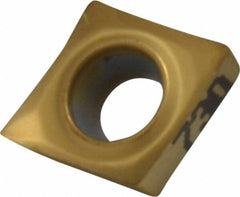 Kennametal - CCGT21.50.5 HP Grade KC730 Carbide Turning Insert - TiN Finish, 80° Diamond, 1/4" Inscr Circle, 3/32" Thick, 0.0079" Corner Radius - Benchmark Tooling