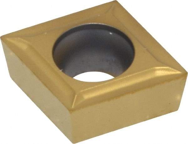 Kennametal - CCMT32.50.5 LF KC730 Grade Carbide Turning Insert - TiN Coated, 80° Diamond, 3/8" Inscr Circle, 5/32" Thick, 7° Relief Angle, 0.0079" Cnr Rad - Benchmark Tooling