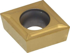 Kennametal - CCMT32.50.5 LF KC730 Grade Carbide Turning Insert - TiN Coated, 80° Diamond, 3/8" Inscr Circle, 5/32" Thick, 7° Relief Angle, 0.0079" Cnr Rad - Benchmark Tooling