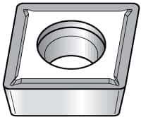 Kennametal - CPGT21.50 LF Grade KC5410 Carbide Turning Insert - TiB2 Finish, 80° Diamond, 1/4" Inscr Circle, 3/32" Thick, 0.0039" Corner Radius - Benchmark Tooling