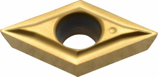 Kennametal - DPGT21.50 LF Grade KC730 Carbide Turning Insert - TiN Finish, 55° Diamond, 1/4" Inscr Circle, 3/32" Thick, 0.0039" Corner Radius - Benchmark Tooling