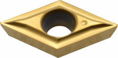 Kennametal - DPGT21.50 LF Grade KC730 Carbide Turning Insert - TiN Finish, 55° Diamond, 1/4" Inscr Circle, 3/32" Thick, 0.0039" Corner Radius - Benchmark Tooling
