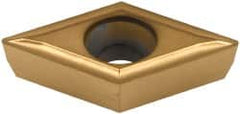 Kennametal - DPGT32.51 LF Grade KC730 Carbide Turning Insert - TiN Finish, 55° Diamond, 3/8" Inscr Circle, 5/32" Thick, 1/64" Corner Radius - Benchmark Tooling