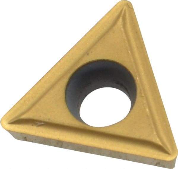 Kennametal - TPGT32.52 LF Grade KC730 Carbide Turning Insert - TiN Finish, 60° Triangle, 3/8" Inscr Circle, 5/32" Thick, 1/32" Corner Radius - Benchmark Tooling