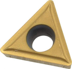 Kennametal - TPGT32.52 LF Grade KC730 Carbide Turning Insert - TiN Finish, 60° Triangle, 3/8" Inscr Circle, 5/32" Thick, 1/32" Corner Radius - Benchmark Tooling