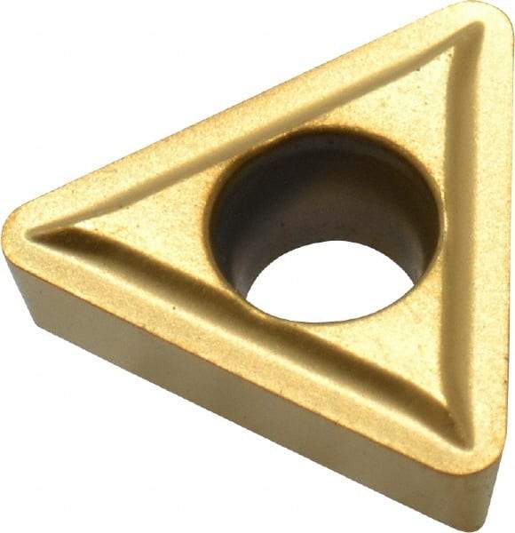 Kennametal - TPMT21.52 LF Grade KC730 Carbide Turning Insert - TiN Finish, 60° Triangle, 1/4" Inscr Circle, 3/32" Thick, 1/32" Corner Radius - Benchmark Tooling