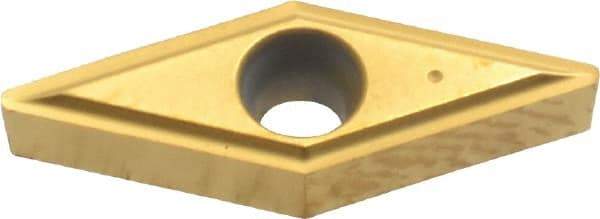 Kennametal - VBGT221 LF Grade KC730 Carbide Turning Insert - TiN Finish, 35° Diamond, 1/4" Inscr Circle, 1/8" Thick, 1/64" Corner Radius - Benchmark Tooling